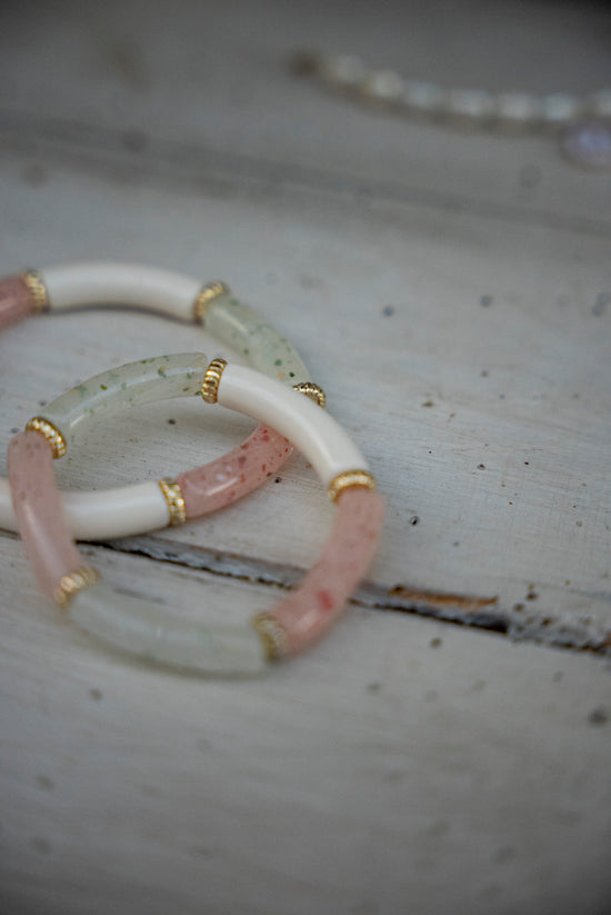 Le bracelet jonc nude rose