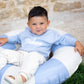 Le sweat bleu pastel des Bichons
